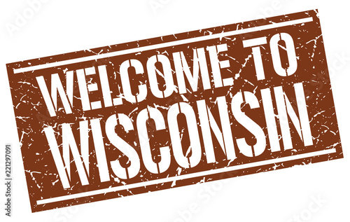 welcome to Wisconsin stamp