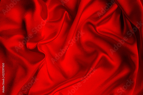 draping satin fabric red
