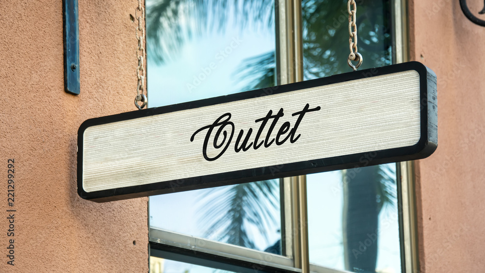 Obraz premium Schild 341 - Outlet