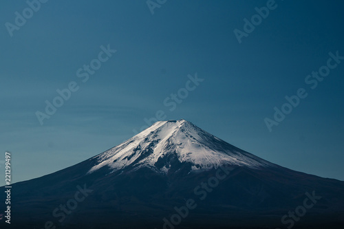 Mount. Fuji with clear blue sky minimal style