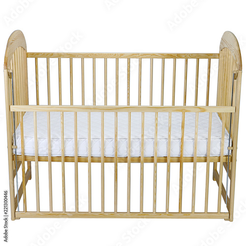 isolated wood crib