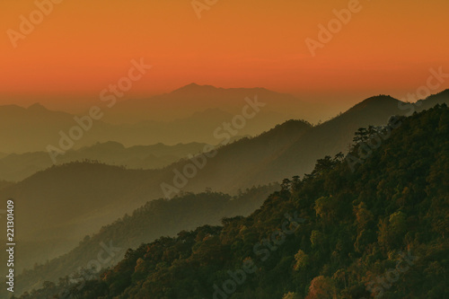 Fototapeta Naklejka Na Ścianę i Meble -  High mountains in northern Thailand.