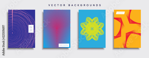 Vector cover designs. Future Poster template. Smartphone modern background set.