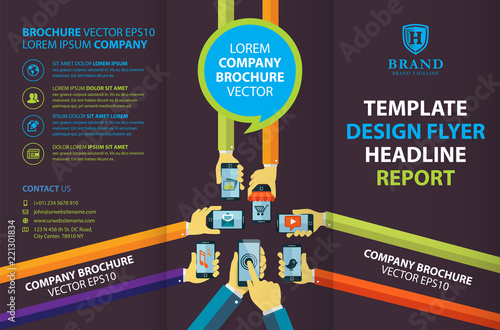 Trifold brochure design template
