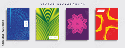 Obraz na płótnie Vector cover designs. Future Poster template. Smartphone modern background set. w salonie