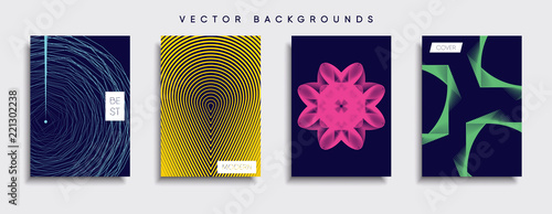 Vector cover designs. Future Poster template. Smartphone modern background set.