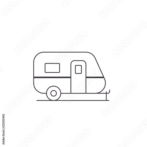 Camper trailer icon