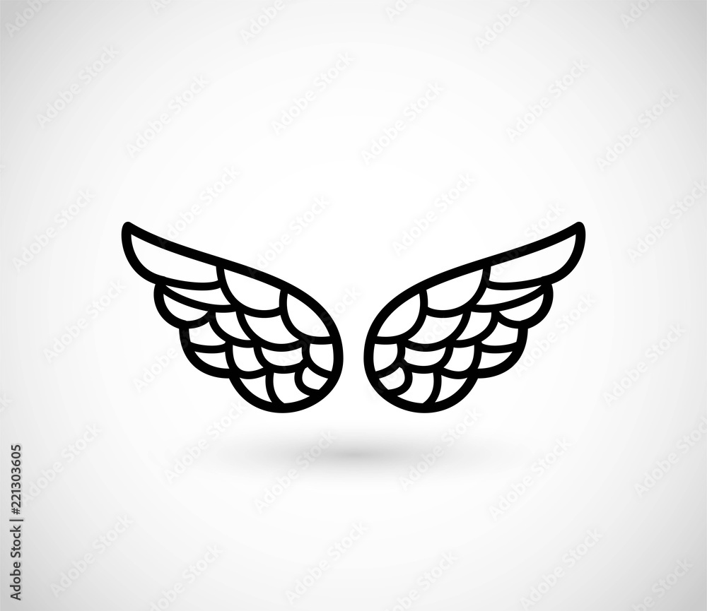 Obraz premium Wings icon vector