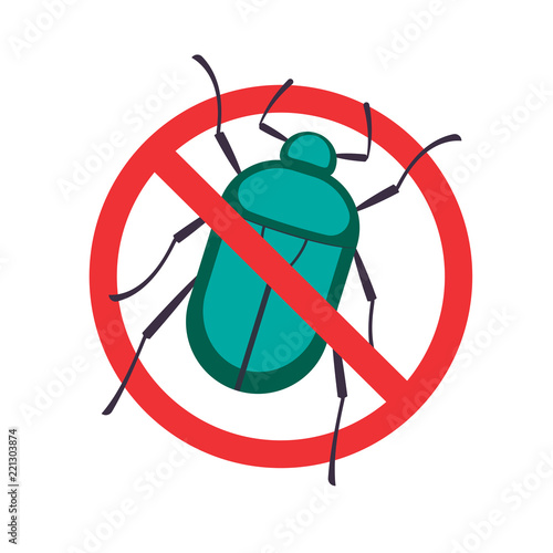 Rose Chafer icon stop sign