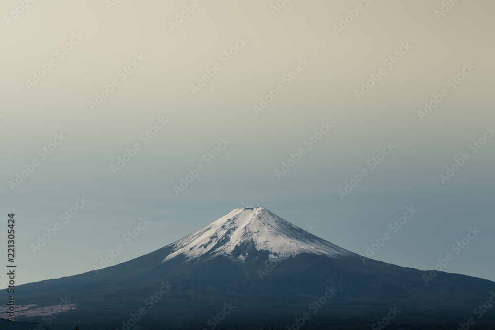 Mount. Fuji with clear blue sky minimal style