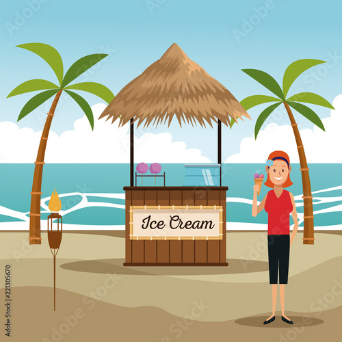 Kiosk at beach