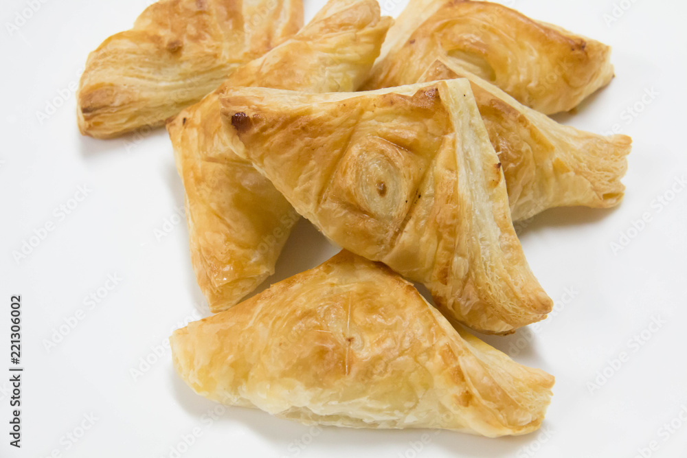 puff pastry on a paper napkin. puff pastry on a paper napkin.