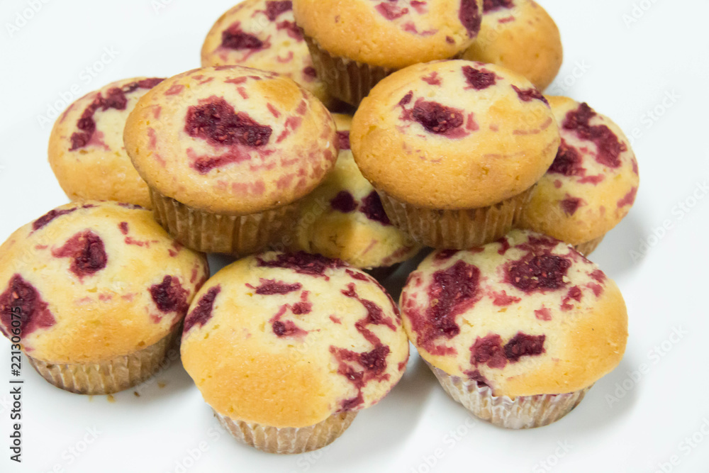 Raspberry Muffin from with Baking Cup Raspberry Muffin from with Baking Cup