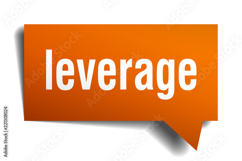 leverage orange 3d speech bubble