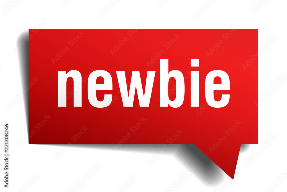 newbie red 3d speech bubble newbie red 3d speech bubble