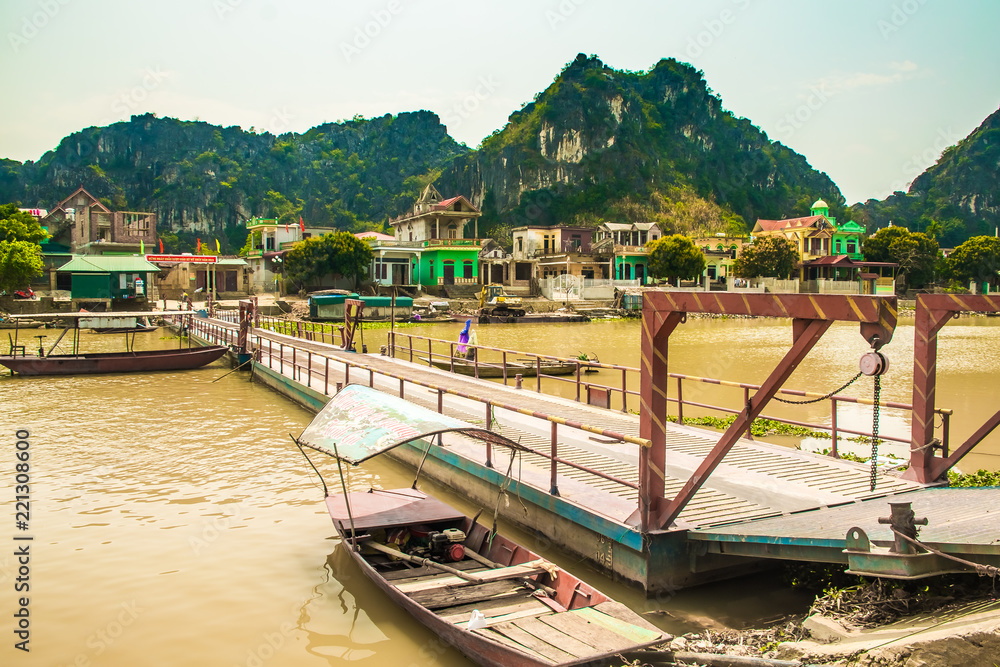 Bridge at Kenh Ga Village, Ninh Binh in Vietnam
