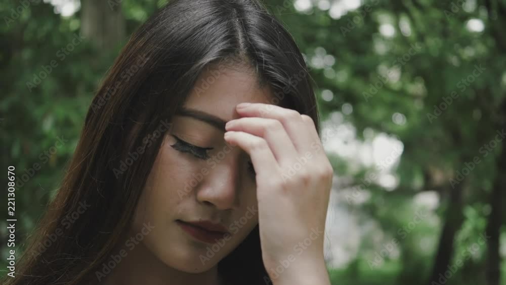 Close up Face Sadness woman Close up Face Sadness woman