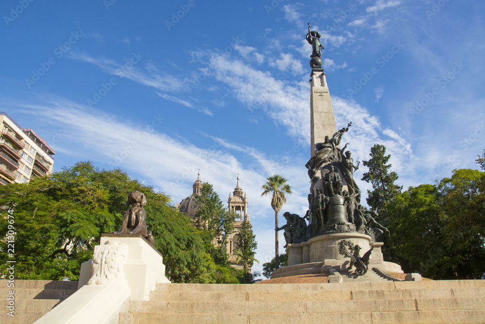 Porto ALegre, Brazil: the Júlio de Castilhos Monument to the center of Matriz Square (Praça da Matriz) , Porto Alegre, Rio Grande do Sul, Brazil