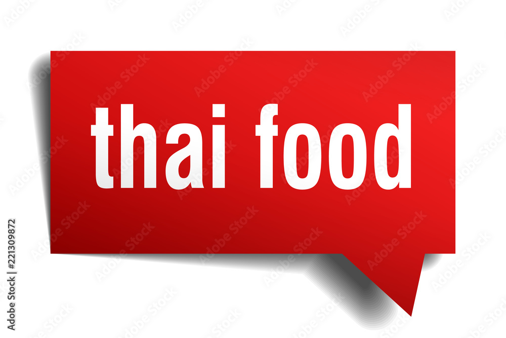 thai food red 3d speech bubble thai food red 3d speech bubble