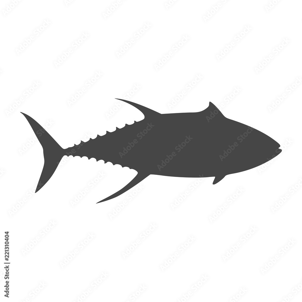 Naklejka premium Fish simple flat icon