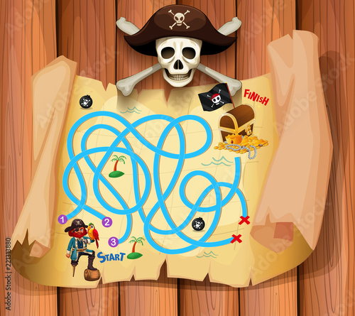 A pirate maz game template