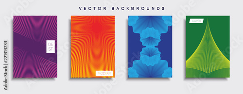 Vector cover designs. Future Poster template. Smartphone modern background set.