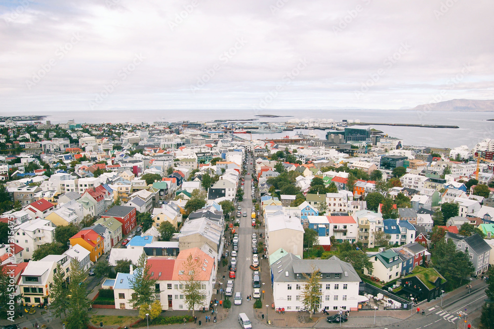 View at Reykjavik from Hallgrimskirkja