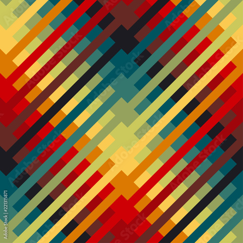 Colorful repeatable motif with diagonal lines