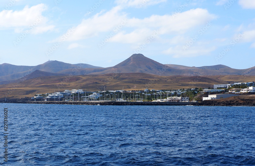 Puerto Calero from the sea Lanzarote