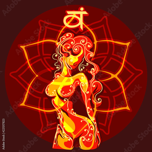 Svadhishthana chakra illustration