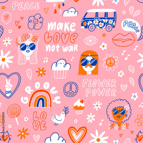 Sixties hippie pattern