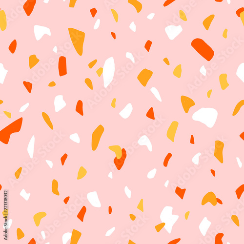Terrazzo texture pink pattern