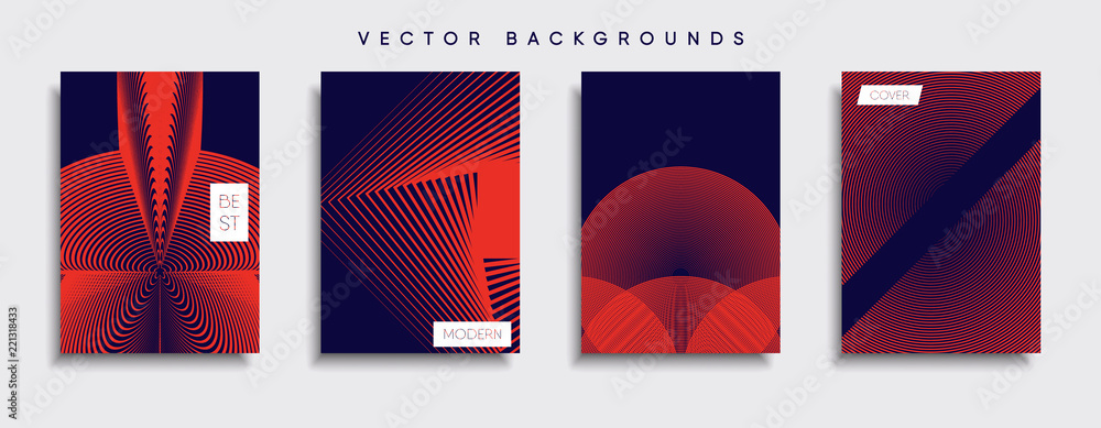 Vector cover designs. Future Poster template. Smartphone modern background set.