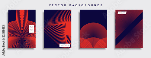 Obraz na płótnie Vector cover designs. Future Poster template. Smartphone modern background set. w salonie