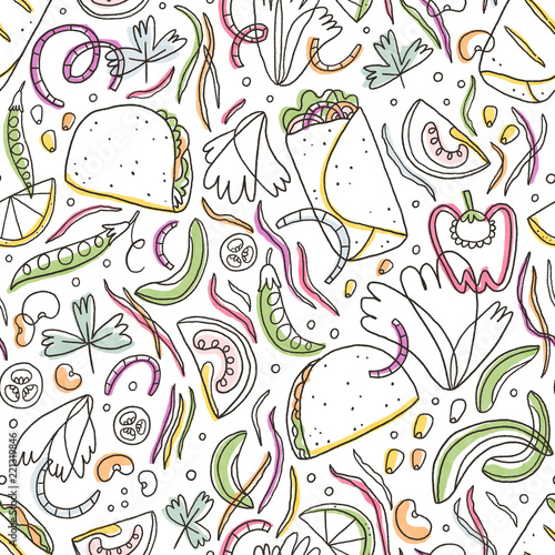 Taco and burrito pattern