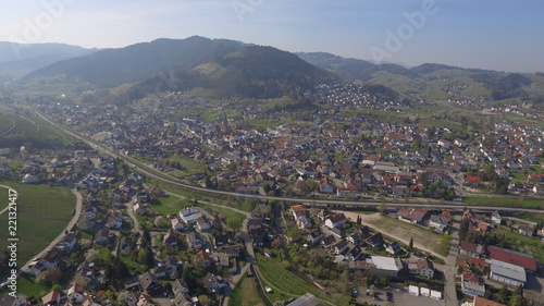 Fototapeta Naklejka Na Ścianę i Meble -  Aerial shoot in Germany, Kappelrodeck