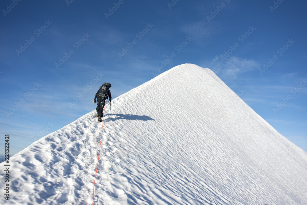 Mountaineer on Eldorado Peak