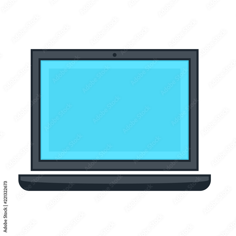 Laptop simple icon Laptop simple icon