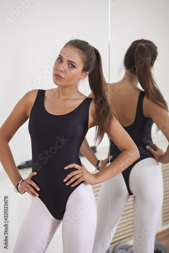 Fitness woman in gymnastic studio