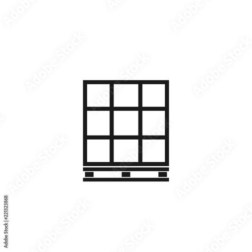 Pallet with boxes outline icon