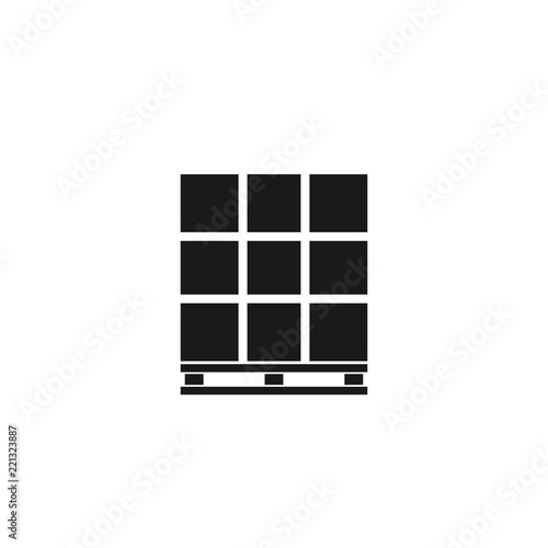 Pallet with boxes silhouette icon