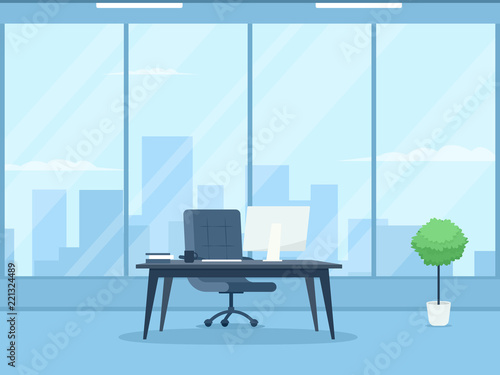 Empty ceo office interior.