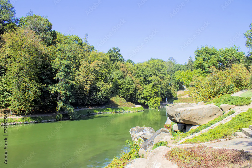 Naklejka premium Sofiyivsky Park in Uman, Ukraine. Beautiful landscape.