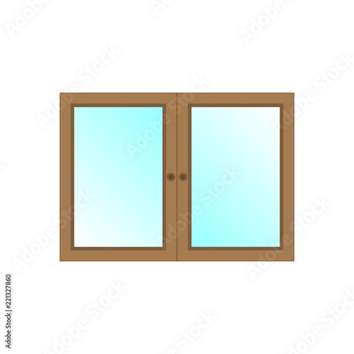 Window icon flat design. Vector illustration