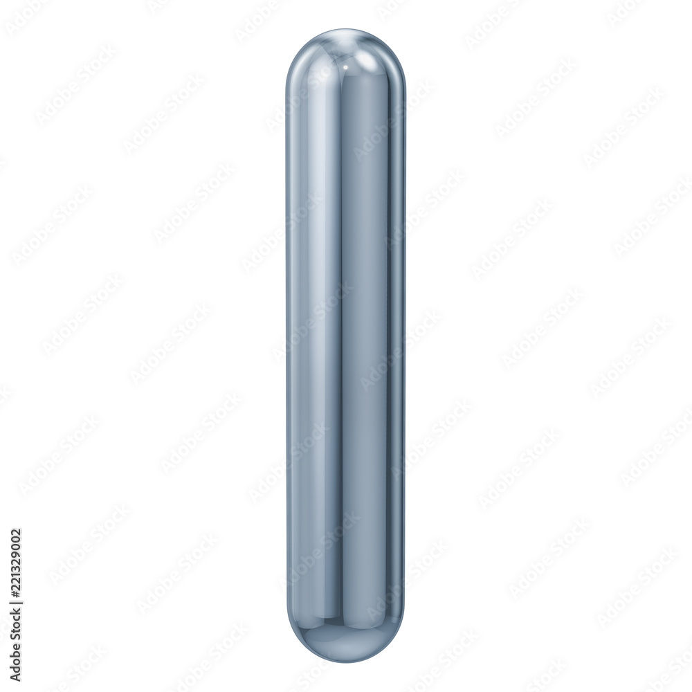 English metallic letter I, 3D rendering English metallic letter I, 3D rendering