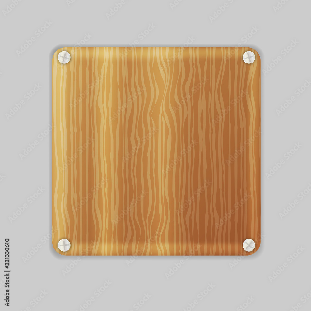 Wooden sign. vector illustration