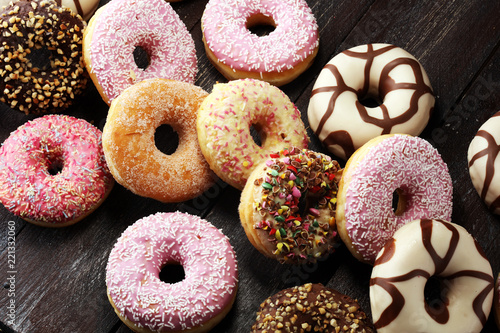 donuts in different glazes