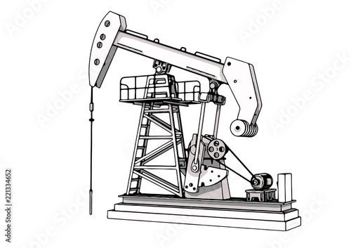  oil pumpjack vector
