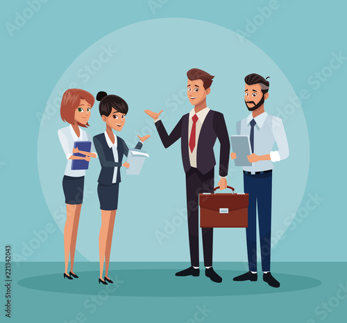 Business coworkers cartoons