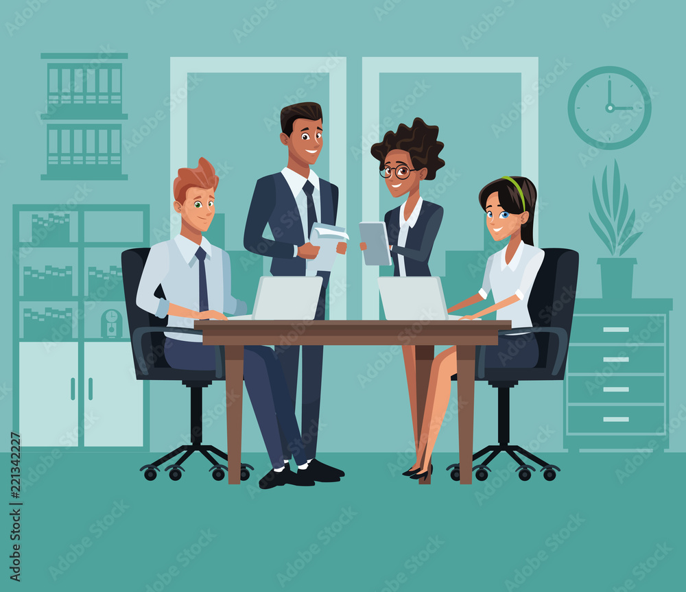 Business coworkers cartoons Business coworkers cartoons